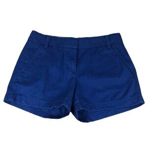 J Crew shorts Women’s chino Flat Front cuffed blue size 0